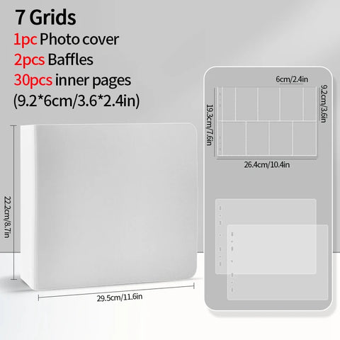 Large Photo Binder Photocard Holder 5/7/9/13/15 Grid Photo Cover Inner Pages Sleeve Photocard Binder Card Collect Book 포토카드 바인더