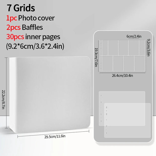 Large Photo Binder Photocard Holder 5/7/9/13/15 Grid Photo Cover Inner Pages Sleeve Photocard Binder Card Collect Book 포토카드 바인더