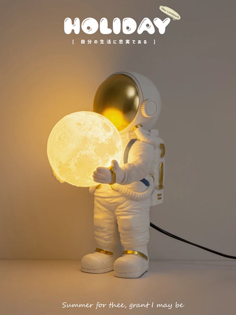 Astronaut Table Lamp Creative Astronaut LED Children's Room Bedroom Bedside Living Room Moon Wall Lamp Boy Planet Night Lamp
