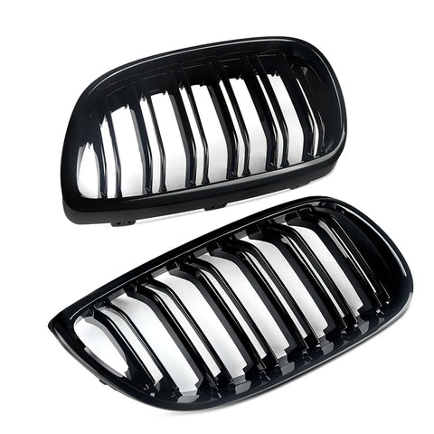 Gloss Black For BMW 5 Series F10 F11 F18 M5 Front Bumper Grills Double 2010-2016 Wide Kidney Grille 520d 530d 540i 528i 535i CAR