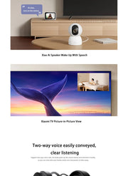 XIAOMI Smart Camera 4 8MP 4K UHD Indoor Monitoring Remote 360-degree No-dead-angle Night Vision Network Home Camera