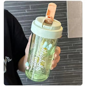 Large Capacity Stylish Plastic Water Cup Portable Student Water Bottle Women's Favorite Ins Trendy Travel Companion Cup