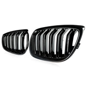 Gloss Black For BMW 5 Series F10 F11 F18 M5 Front Bumper Grills Double 2010-2016 Wide Kidney Grille 520d 530d 540i 528i 535i CAR
