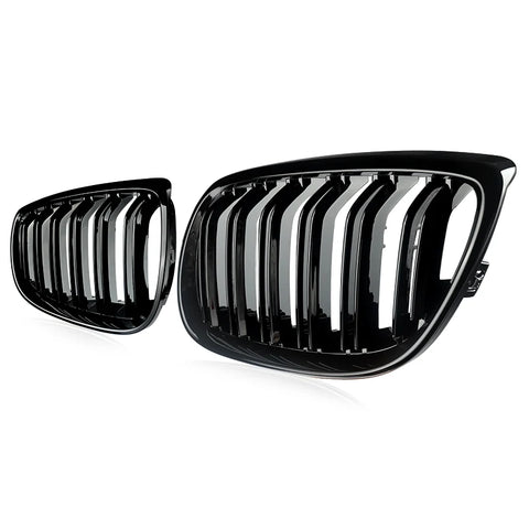 Gloss Black For BMW 5 Series F10 F11 F18 M5 Front Bumper Grills Double 2010-2016 Wide Kidney Grille 520d 530d 540i 528i 535i CAR