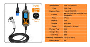 feyree EV Charger Type2 7KW 32A EVSE Portable Charging Box CEE Male Plug Type1 GB/T Cord 5M Charging Cable for Electric Vehicle