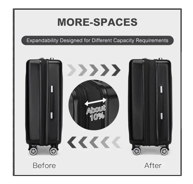 KONO Hard Case Expandable 4 Roll TSA Lock Lightweight hand luggage 55cm Medium 65cm Large 75cm Trolley