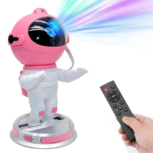 Pink Astronaut Galaxy Nebula Star Projector with Timer Remote Control 360° Adjustable Starry Night Light Kids Room Home Decor