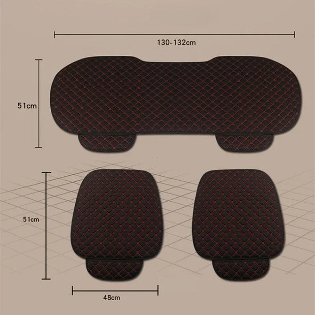 Universal Car Seat Cover Protector Linen Front Rear Back Flax Summer Cushion Pad Mat Sedan Suv Pick-up Car Interior Accessories