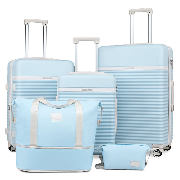 Travel Luggage Suitcase Set, Expandable Lightweight Carry on Suitcase with Duffel Bag,Toiletry Bag,TSA Lock,Spinner Wheels