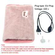 Electric Hot Water Bag Soft Winter Hand Warmer Reusable Hot Water Bottle EU Plug Rechargeable Warm Hand Pocket