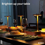 Wireless Simple Decorative Table Lamp Infinitely Dimmable Atmosphere Classic Retro Portable Rechargeable Touch Desk Lamp