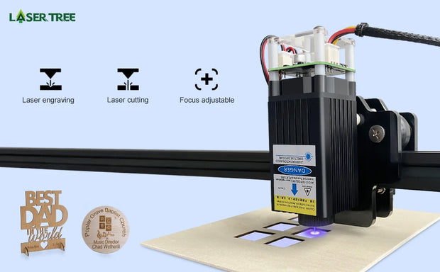 LASER TREE 20w 40W 80W Laser Module 450nm Laser Head Blue Laser for Cnc Laser Engraving Cutting Machine WoodWorking DIY Tools