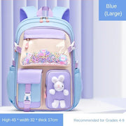 2025 Primary School Girls' Schoolbag Kawaii Lightweight Children's Bag Waterproof Bags Colorful Travel Backpack Mochilas Gifts
